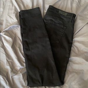 AG legging ankle pants, sateen black